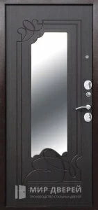 Входная квартирная дверь с зеркалом №54 внутренняя - фото