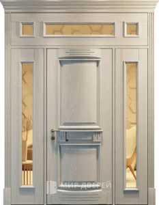 Входная дверь элитная на заказ слоновая кость №33 внешняя - фото