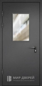 Дверь входная подъездная с стеклом №12 внутренняя - фото